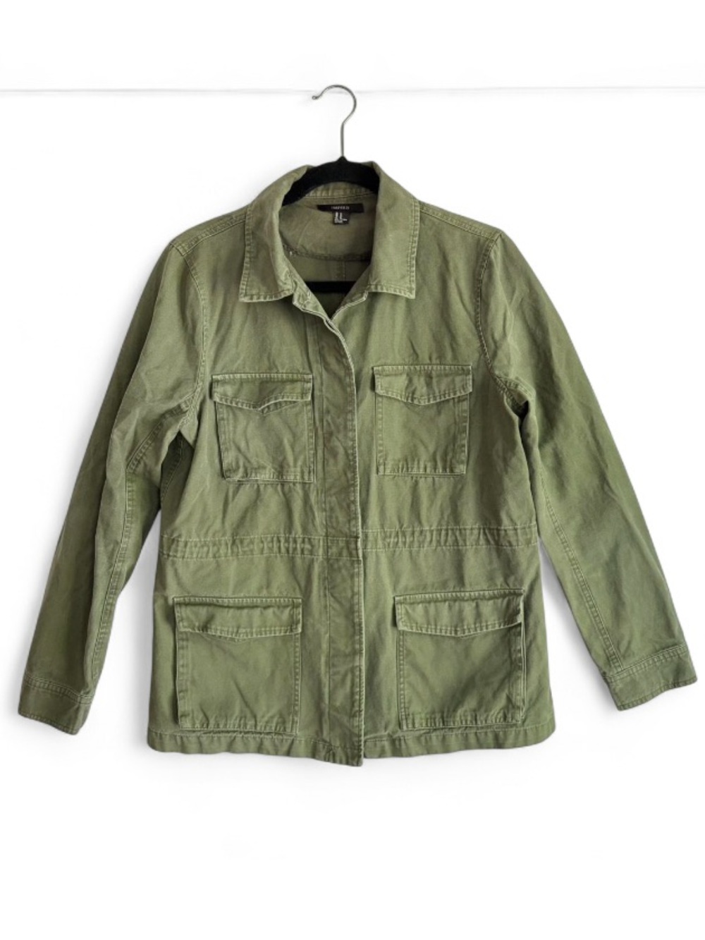 Forever 21 Olive Green Army Surplus Button Front Barn Jacket Size M